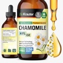 BIO KRAUTER Chamomile Tintura - Extracto de la manzanilla - Suplemento para la relajación y la calma Soporte - Alcohol y azúcar gratis - Vegan Drops 4 Fl.Oz.