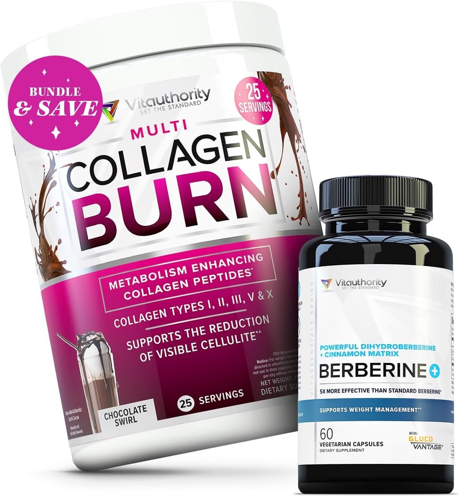 Vitauthority Multi Collagen Burn Chocolate y Berberine