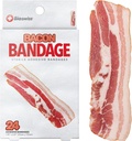 BioSwiss Kids Bandages, Bacon Shaped Self Adhesive Bandage Set, Latex Free, Sterile Wound Care, 24 Count