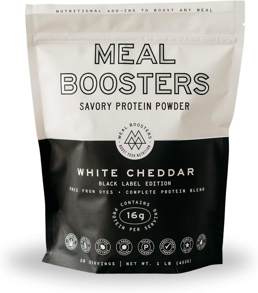 Savory White Cheddar Protein Powder – 16g High Protein Meal Enhancer for Cooking – Keto Friendly, Gut & Joint Support – Collagen Peptides