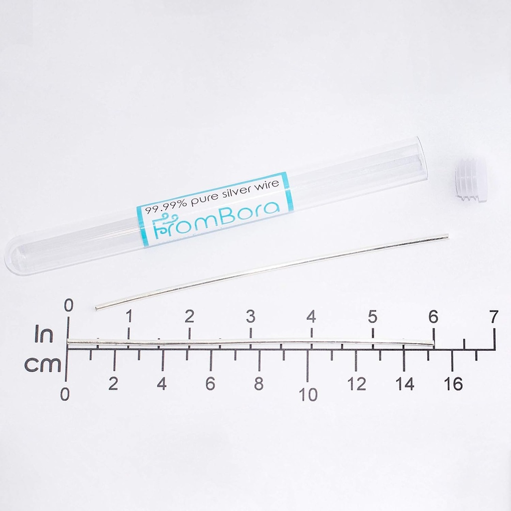 Colloidal Silver Silencioso Pareja de Pura Ancho de Plata 99.99% tención Certificado 9999 Silencio 14 Gauge 6” Silencio DeBora Colloidal Silver Generator Wire