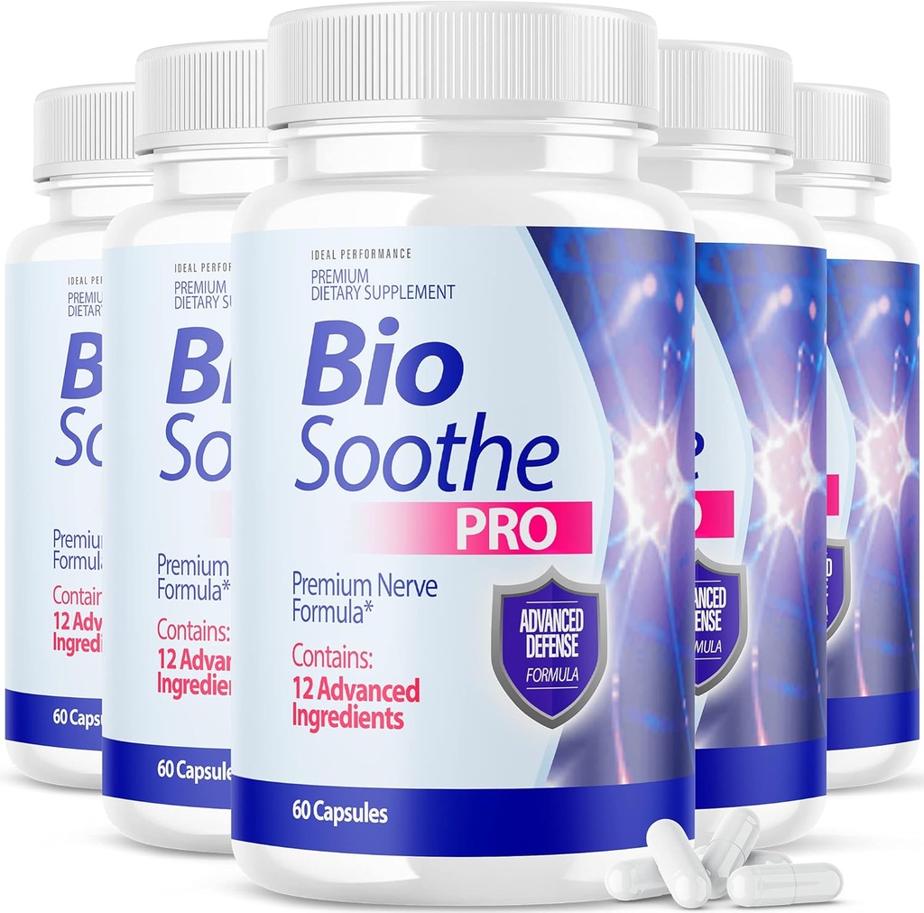 PERFORMAN IDEAL (5 Pack) Cápsula de Tratamiento de Neuropatía Pro para Píldoras de Reparación de Dolor Nerve Bio Soothe Premium Fórmula Suplemento Alfa Fix Neeve (300 Cápsulas)