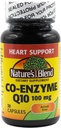Coenzima de la naturaleza Q10 100 mg 30 cápsulas