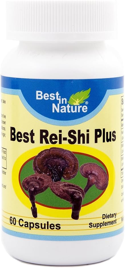 Mejor Rei-Shi Plus - Mejor sueño, Mejorar la función de inmune y hígado- Premium Orgánica Rei-Shi Mushroom Extract