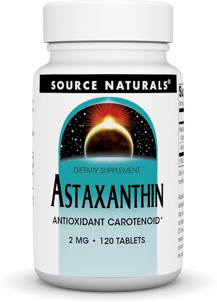 Fuente Naturals Astaxanthin, Carotenoide Antioxidante, 2mg - 120 Tablets
