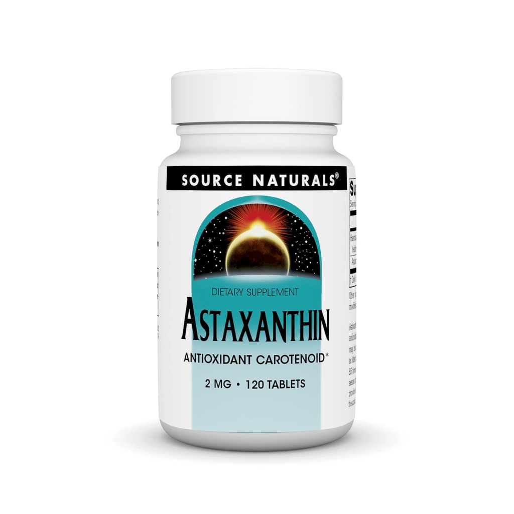 Fuente Naturals Astaxanthin, Carotenoide Antioxidante, 2mg - 120 Tablets