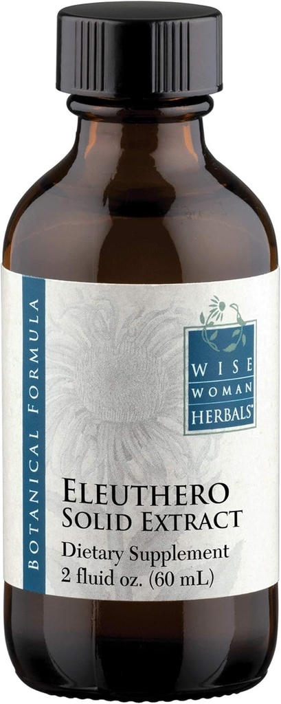 Mujer Wise Herbals Eleuthero Root Solid Extract 4:1, Alcohol-Free, Adrenal & Stress Support, Energy, Stamina, Mental Endurance, Supports Balanced Mood & Immunity, 2 Fl Oz