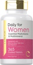 Carlyle Women's Daily Multivitamin and Multimineral Supplement TEN 365 Tablets TEN Beta-Carotene, Folic Acid y Vitamina D ANTE NO GMO, Gluten Free Pills