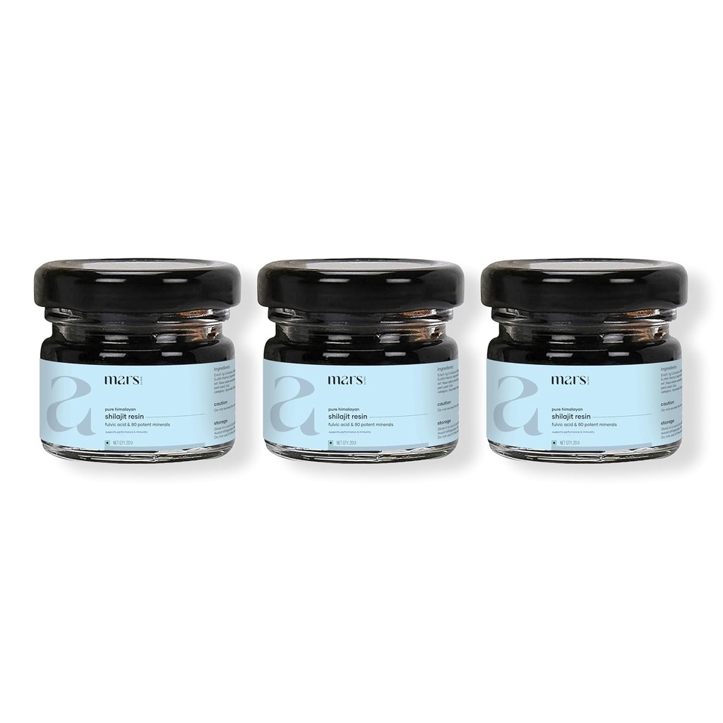 Mars Himalayan Orgánica Shilajit Resin Silencio Natural Resin Fuente de Himalayas Silencioso Apoyo Vitalidad, Energía &amp; Bienestar general ← 45g Silencioso Pack of 3
