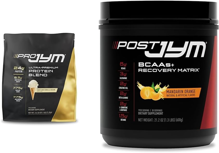 PRO JYM 45 Servings - Tahitian Vanilla Bean " - Post-Workout with BCAA's, Glutamine, Creatine HCL