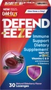 Defend-EEZE Immune Support Dietary Supplement Lozenges, 100% Daily Value of Zinc, Vitamins C & D per Dose, con Echinacea &amp; Elderberry Flavor, 30 Lozenges