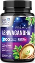 Suplementos de Ashwagandha - 2100mg Cápsula de Ashwagandha para Hombres de Mujeres, Apoyo Antioxidante Natural, Extracto de Ashwa Root, Apoyo a la calma de fuerza extra con Pepper Negro, Vegan &amp; Gluten Gratis - 60 Cápsulas