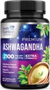 Suplementos de Ashwagandha - 2100mg Cápsula de Ashwagandha para Hombres de Mujeres, Apoyo Antioxidante Natural, Extracto de Ashwa Root, Apoyo a la calma de fuerza extra con Pepper Negro, Vegan &amp; Gluten Gratis - 60 Cápsulas