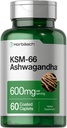 Horbäach KSM-66 Ashwagandha Supplement Caplets TEN 600mg TENED 60 Píldoras que viven con L-Theanine  sometida for Women and Men ANTE Vegan, Non-GMO, Gluten Free Complex Supplement