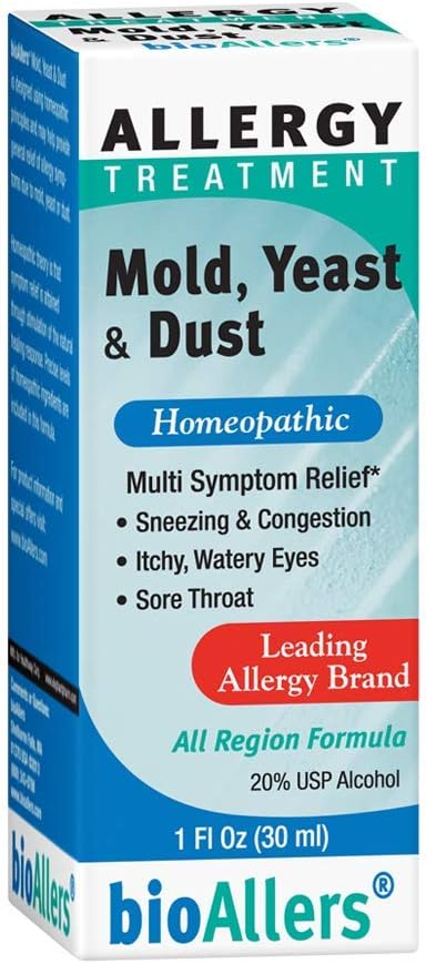 NaturalCare by bioAlerces Tratamiento de la alergia Fórmula homeopática Puede ayudar a aliviar el estornudo, la congestión, el pico, los rastrillos " Ojos acuosos 1 Fl Oz (3714002017)