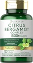 Carlyle Citrus Bergamot Suplemento Silencio 1500mg Complejo de Extracción Silencio 120 Capsules Silencio No GMO, Gluten Free