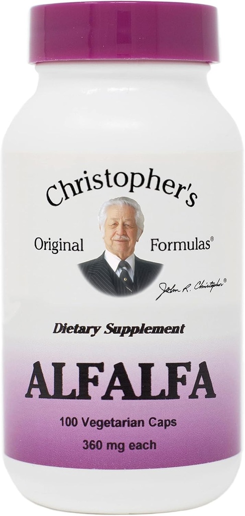Christopher's Original Formulas Single Herb Alfalfa - 100 vcaps,(Dr