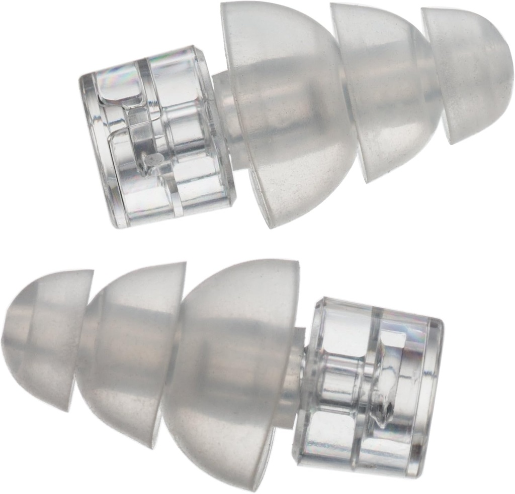 Etymotic Research ER20XS High-Fidelity Earplugs (Concerts, Musicians, Airplanes, Motorcycles, Sensitivity and Universal Hearing Protection) - Stem grande, Clear
