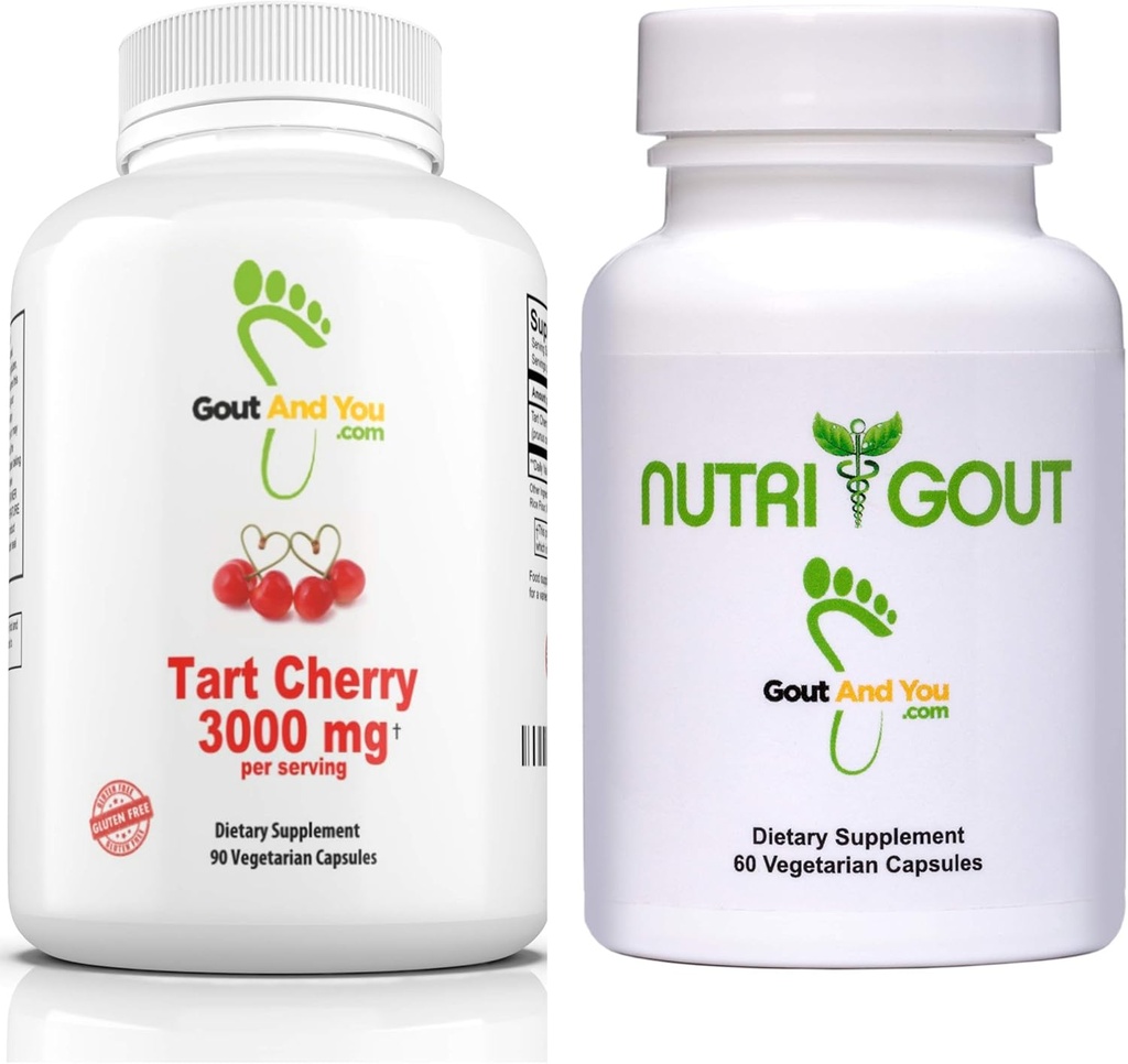 Tart Cherry Extract Highly Potent 3000 mg and NutriGout Uric Acid Support