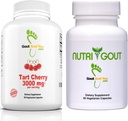 Extracto de cereza de tarta 3000 mg de alto potencial y NutriGout Uric Acid Support