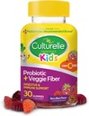 Culturelle Daily Probiotic Capsules 30CT " Kids Probiotic + Veggie Fiber Gummies 30CT for Digestive " Immune Health