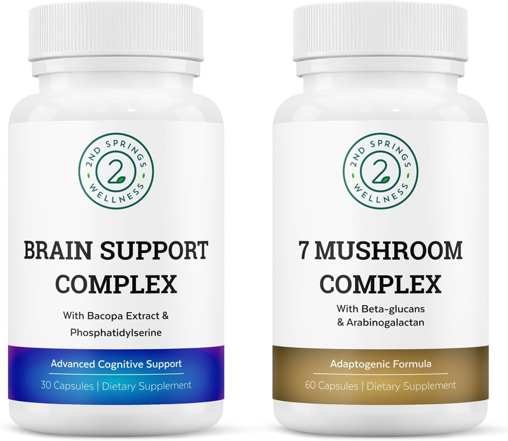 Armario de enfoque mental - 7 complejo de mushroom " Apoyo cerebral para la claridad cognitiva y la mejora nootrópica