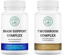 Armario de enfoque mental - 7 complejo de mushroom " Apoyo cerebral para la claridad cognitiva y la mejora nootrópica