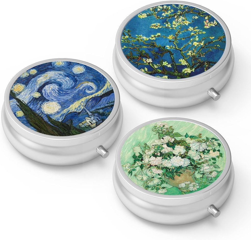 Caja de Píldora 3 Funda de Píldora pequeña, Portátil para Pocket o Píldora de Píldora de Contenedor para mantener vitaminas, medicamentos, aceite de pescado y suplementos(3PCS)