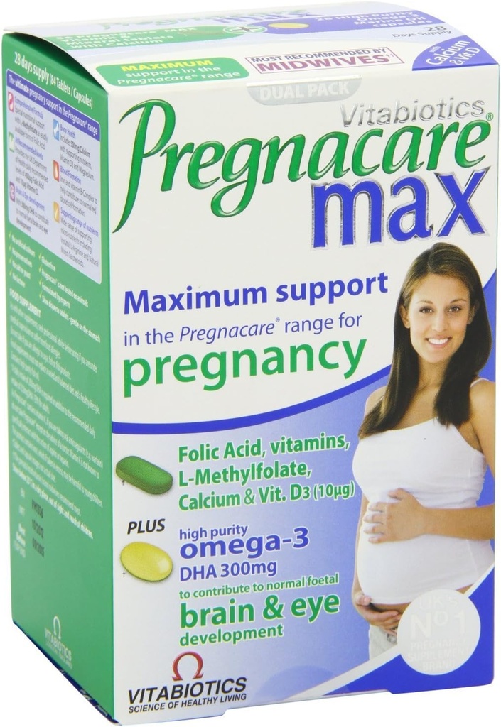 Vitabiotics Ltd, Inglaterra 2 Packs Pregnacare Max 84 Tablets = Total 168 Tablets/Capsules