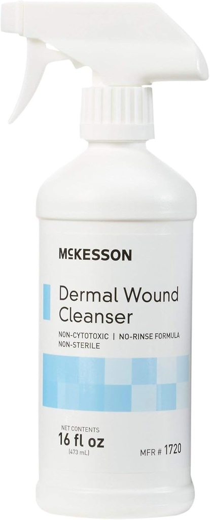 McKesson Dermal Wound Care Cleanser Spray, 16 oz [1 Conde] First Aid Wash Solution for Minor Injuries, Cuts, Burns, Scrapes, Sores
