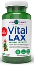 Vital Planet - Vital Lax Natural Laxative Cleanse Supplement for Occasional Constipation, con Magnesium Hydroxide, Slippery Elm, Aloe, y Triphala para soportar la regularidad del intestino 100 cápsulas