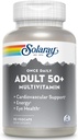 Solaray Una vez Adulto Diario 50+ Multivitamínico Completo para Hombres Mujer, Vitaminas Esenciales " Minerales Chelated para Energía Saludable, Corazón, Cerebro " Apoyo Inmunitario, Con CoQ10 " Lutein, Iron Gratis, 90 VegCaps