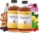 Mickelberry Gardens Throat & Lung Honey Tonic: Wellness Syrup, Natural Sore Throat Relief, Immune Support &amp; Cough Suppressant for Adults &amp; Kids (4 oz, 2 Pack)