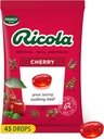 Ricola Cherry Throat Drops, 45 Conde, Daily Drops For Delicious Throat Refreshment, Oral Anesthetic, Naturally Flavored