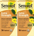 Senokot Extra Strength Natural Vegetable Laxative for Gentle Overnight Relief Occasional Constipation, 36 Count (Pack of 2)