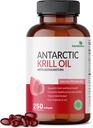 Futurobióticos Aceite de Krill Antártico 1000mg con Omega-3s EPA, DHA, Astaxanthin y fosfolípidos - 100% Aceite de Krill Premium puro de metal pesado, no GMO – 250 Softgels (125 Servimientos)