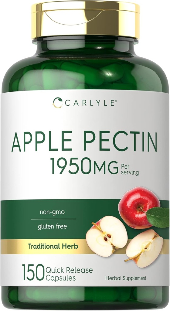Carlyle Apple Pectin Capsules Silencio 1950mg ← 150 Pills ← No Gluten suplemento herbal gratuito