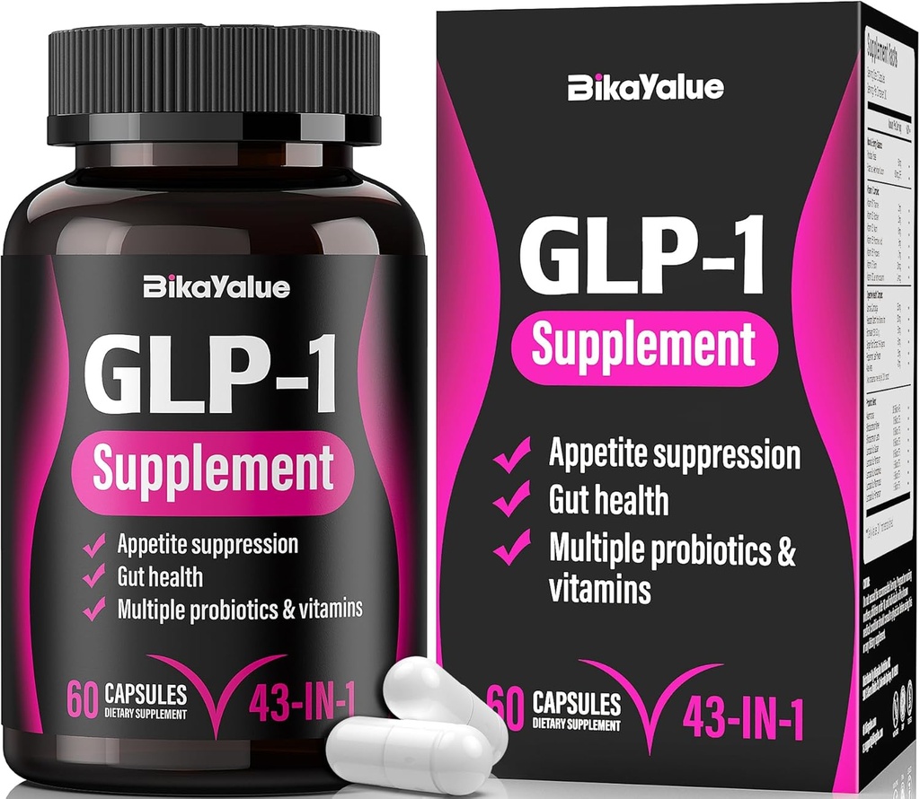 GLP-1 Suplemento Alternativa, Extractos Naturales con Hops, Extracto de Té Verde, Garcinia Cambogia, Multivitaminas, Probióticos, para Gut, GLP-1 Activar &amp; Salud Global - 063