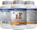 Vitaminas Ojo Perro - Complejo de Salud Ojo PET - Perros y gatos - Apoyo Visión Ojo - astaxanthin para perros, Visión Ojo Suplemento para perros y gatos, Salud Ojo Vitaminas Luteína y zeaxantina 1Bot 60Tabs