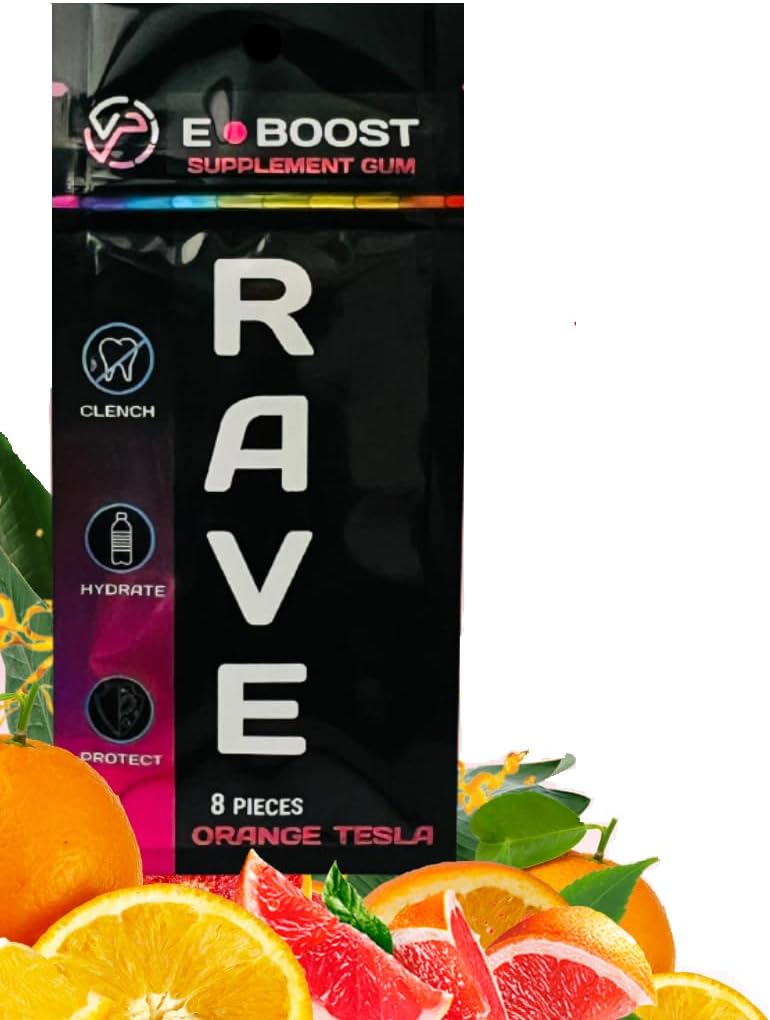 VitaPLUR E-Boost Gum, 10 Pack, Suplemento de Rave, Bienestar del Festival, Magnesio, Vitaminas de Rave, Engranaje de Rave, Electrolitos de Antioxidantes, 5-HTP Gratis! Adderall Comedown