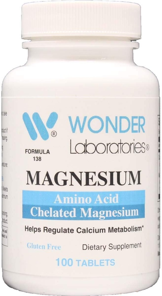 Magnesio Chelated, Amino Acid, Formulado para proporcionarle una absorción máxima (100)