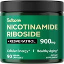Satoomi NAD Suplemento con Liposomal Nicotinamide Riboside 900 mg NR, Resveratrol, Quercetina - 90 Conde