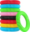 12 Pack Pulseras Mosquito, Pulseras Mosquito al aire libre para adultos y niños, Bandas impermeables de DEET