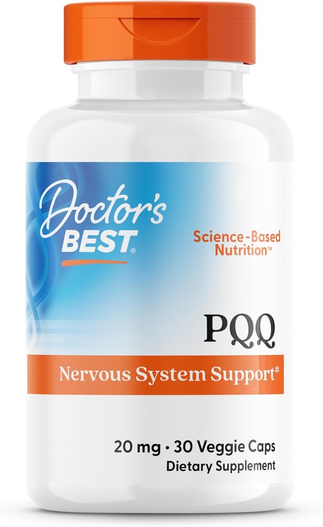 Médicos Mejor PQQ con BioPQQ, Soporte del Sistema Nervous, No GMO, Gluten Gratis, Soy Gratis, Vegan 30 Veggie Caps