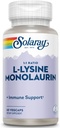 SOLARAY L-Lysine Monolaurin Immune Support Supplement, 1:1 Ratio for Immune System Function, 500 mg Cada garantía de devolución de dinero de 60 días, 30 Serviciones, 60 VegCaps
