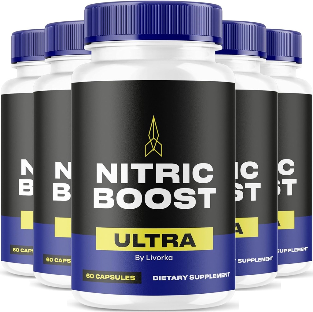 LIVORKA Nitric Boost Ultra Powder Ahora en Capsules, Advanced Fórmula - 300 Conde (5 Mes de Suministro) - Pack de 5