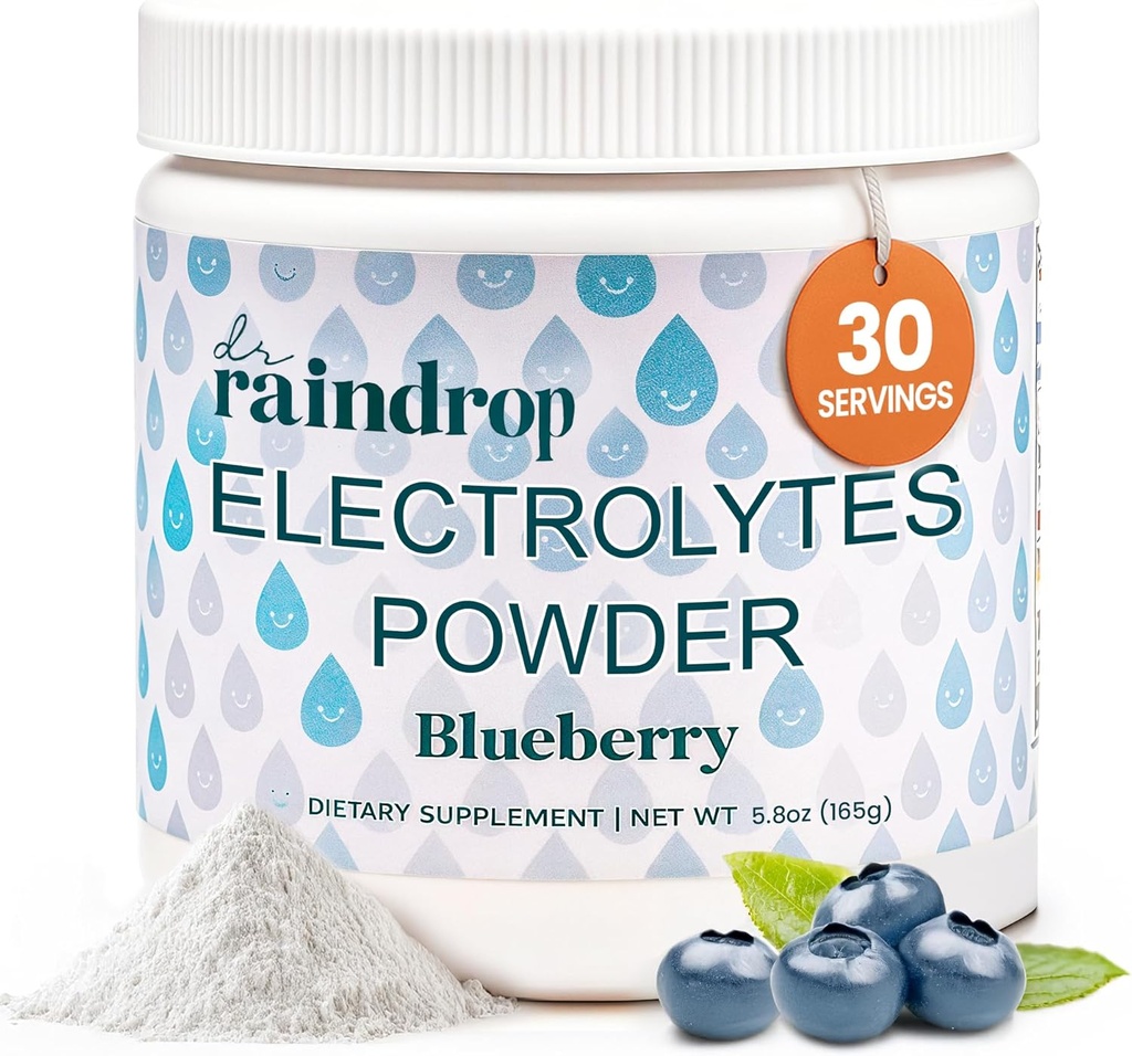 Polvo de electrolitos, Sabor de arándanos - No Añadido mezcla de bebidas de hidratación de azúcar- gluten gratis con citrato de potasio- hidratación deportiva