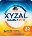 Xyzal 24 Hour Allergy Relief Medicine, Original Prescription Strength Antihistamine, Levocetirizine Dihydrochloride Tablets, 5 mg, 35 Count