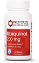PROTOCOLO PARA LA VIDA BALANCE Ubiquinol 200mg - Bioavailable CoQ10 Softgels - Heart Health Support - Oxidative Stress Quencher - Soy Gratis &amp; Dairy Free - 60 Softgels