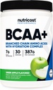 Nutricost BCAA + Hydration Powder (Gran Manzana) 30 Servimientos - Aminoácidos de cadena ramificados con complejo de hidratación - Gluten-Free, Non-GMO